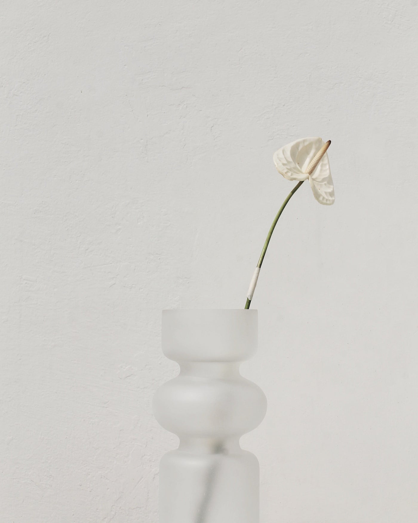 Iris Glass Vase | Frosted White
