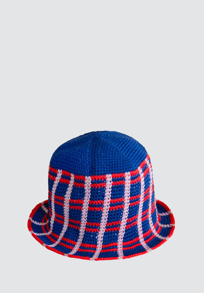 Sorority Plaid Crochet Hat