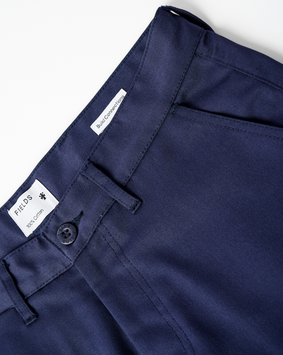 Straight Leg Trousers in Cotton Twill