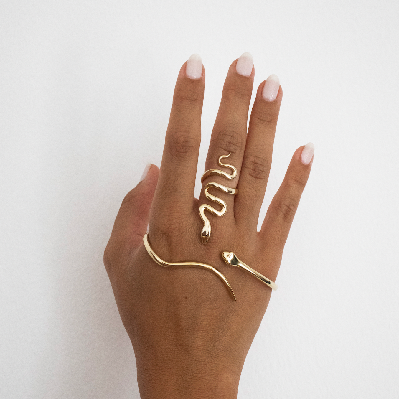 Snake Large Ring In Gold