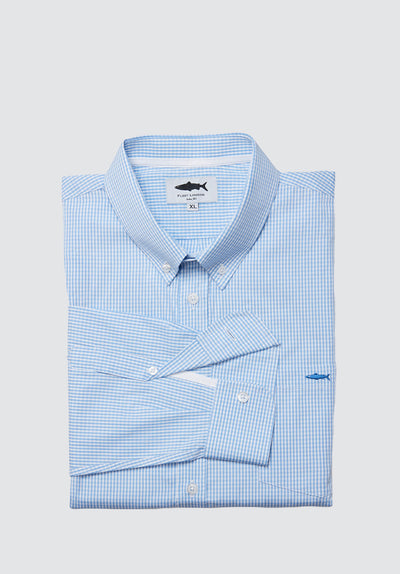 Blue Check Cotton Shirt for Men