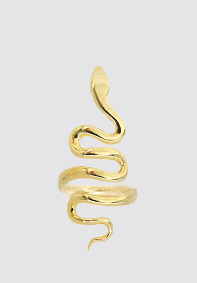 Snake Large Ring In Gold