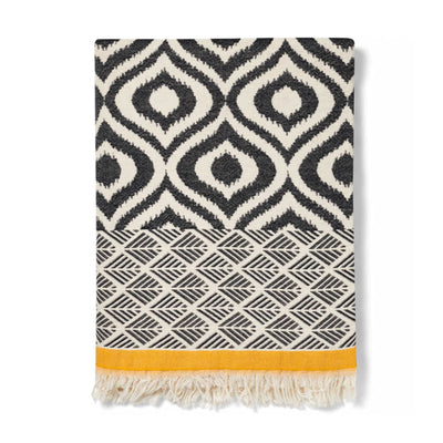 Karina - Geometric Jacquard Weave Cotton Blanket