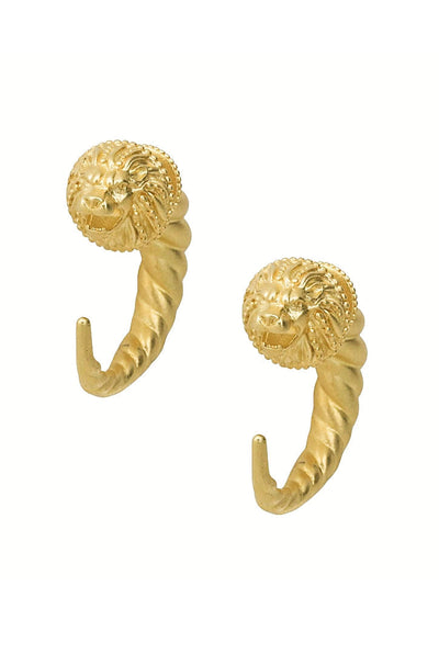 Lion Earrings In Gold