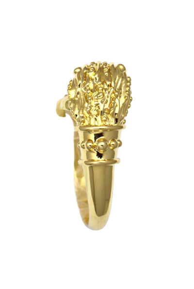 Vintage Lion Ring In Gold