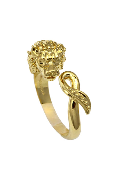 Vintage Lion Ring In Gold