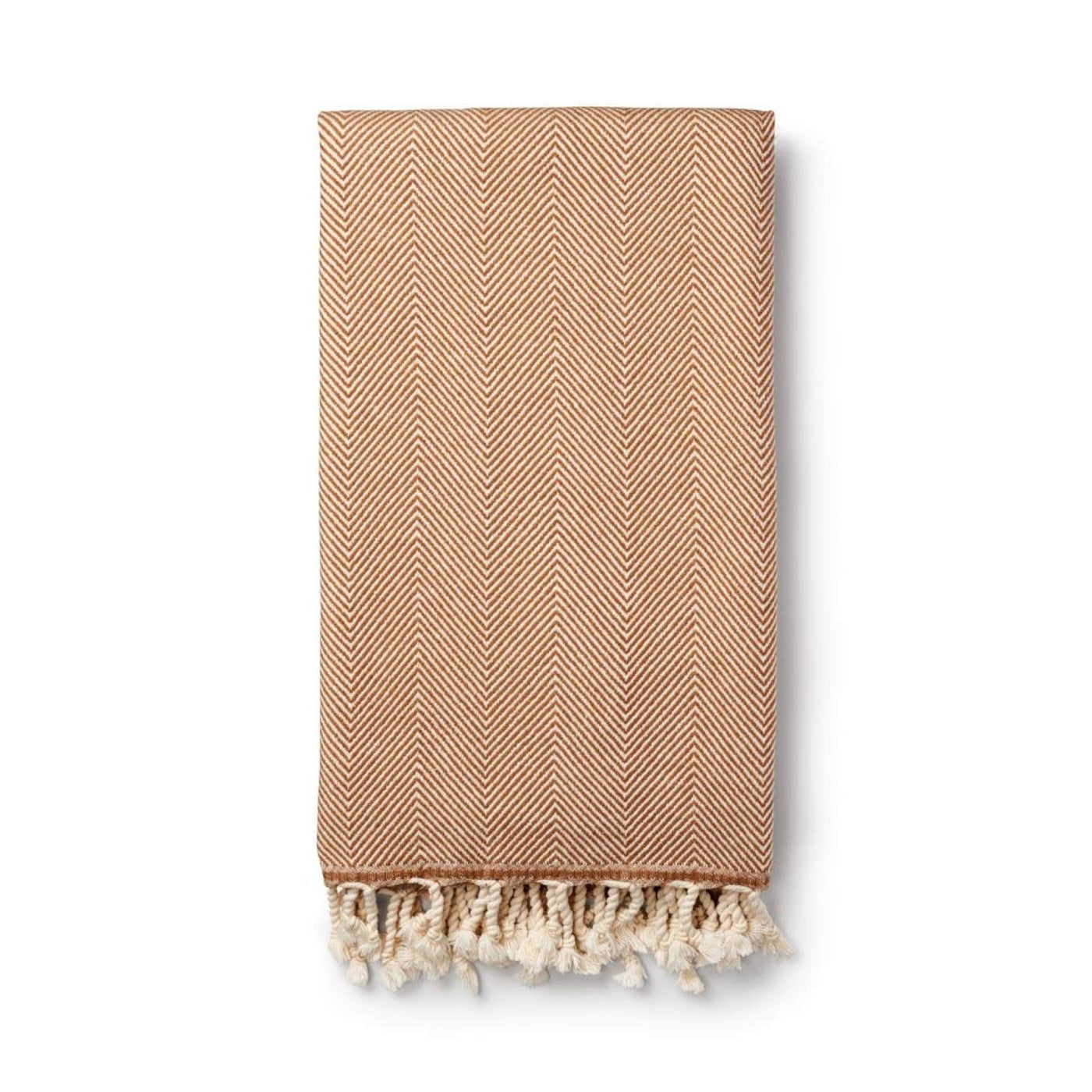 Sema Herringbone Cotton & Wool Blend Blanket